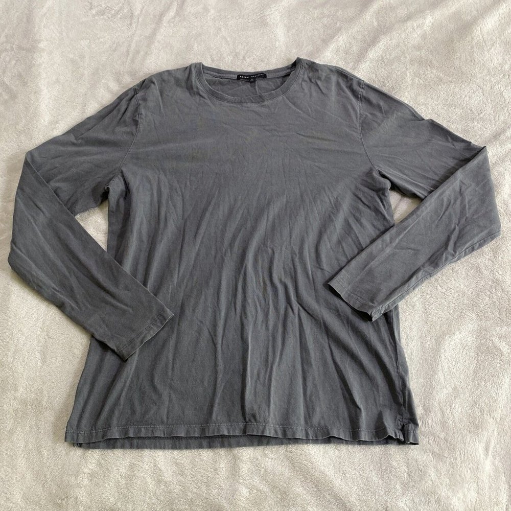 Men's Long-Sleeve Crew Neck Shirt - Gray